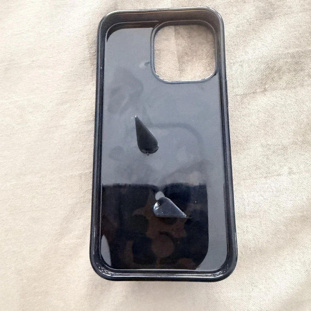 Loopy Phone Case Apple IPhone 14 ProMax Black Tortoise Shell Grip Holder Lefty